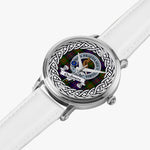 Chalmers Scottish Clan Tartan Crest Badge Silver Automatic Watch Size 46mm