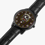 Scottish Cochrane Family Crest Quartz Watch With Leather Strap - Tartan Watch Instafamous Quartz Leather Strap Plaid Watch