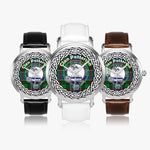 Scottish Patterson Clan Tartan Badge Silver Automatic Watch Size 46mm