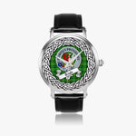 Boyle Scottish Clan Tartan Crest Badge Silver Automatic Watch Size 46mm