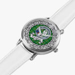 Cranstoun Scottish Clan Tartan Crest Badge Silver Automatic Watch Size 46mm