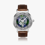 Baillie Scottish Clan Tartan Crest Badge Silver Automatic Watch Size 46mm