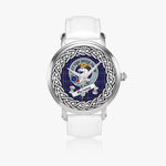 Fleming Scottish Clan Tartan Crest Badge Silver Automatic Watch Size 46mm