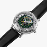 Scottish Blackadder Clan Tartan Crest Badge Silver Automatic Watch Size 46mm