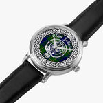 Johnson Scottish Clan Tartan Crest Badge Silver Automatic Watch Size 46mm