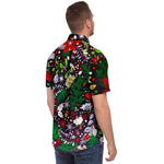 Men Hawaiian Shirt Festive Vintage Christmas Botanical Forest Hawaiian Men Short Sleeve Shirt