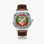 McAdams surname last name Scottish Clan tartan badge crest Silver Automatic Watch Size 46mm