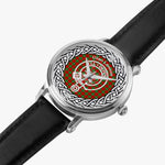 Scottish Lennox Clan Tartan Crest Badge Silver Automatic Watch Size 46mm