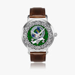 Mar Scottish Clan Tartan Crest Badge Silver Automatic Watch Size 46mm
