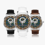Scottish MacLaren Celtic Circle Silver Automatic Watch Size 46mm