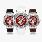 Scottish Matheson Clan Tartan Crest Badge Silver Automatic Watch Size 46mm