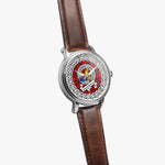 MacGillivray Scottish Clan Tartan Crest Badge Silver Automatic Watch Size 46mm