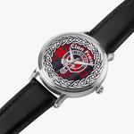 Scottish Fraser Clan Tartan Crest Badge Silver Automatic Watch Size 46mm