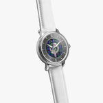Clan Baird Crest & Tartan Knot Sterling Silver Unisex Automatic Watch (Silver) Size 46mm