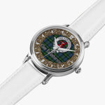 Scottish Farquharson Celtic Circle Silver Automatic Watch Size 46mm