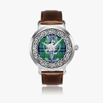 Austin Scottish Clan Tartan Crest Badge Silver Automatic Watch Size 46mm