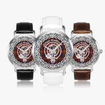 Scottish Balfour Clan Tartan Crest Badge Silver Automatic Watch Size 46mm