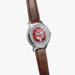Reed Scottish Clan Tartan Crest Badge Silver Automatic Watch Size 46mm