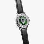Macdonald, Mcdonald or Donald Clan Scottish tartan Silver Automatic Watch Size 46mm