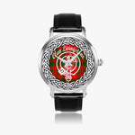 Scottish Livingstone Clan Tartan Crest Badge Silver Automatic Watch Size 46mm