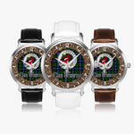 Scottish Primrose Celtic Circle Silver Automatic Watch Size 46mm