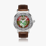 Scottish Baxter Clan Tartan Crest Badge Silver Automatic Watch Size 46mm