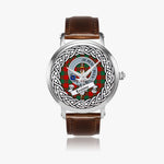 Erskine Scottish Clan Tartan Crest Badge Silver Automatic Watch Size 46mm