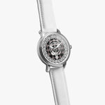Scottish Moffat Clan Tartan Crest Badge Silver Automatic Watch Size 46mm