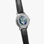 Scottish Keith Clan Tartan Crest Badge Silver Automatic Watch Size 46mm