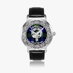 Jamieson Scottish Clan Tartan Crest Badge Silver Automatic Watch Size 46mm