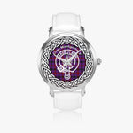 Scottish Montgomery Clan Tartan Crest Badge Silver Automatic Watch Size 46mm