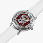 Marjoribanks Scottish Clan Tartan Crest Badge Silver Automatic Watch Size 46mm