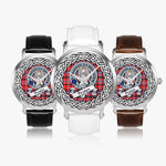 Preston Scottish Clan Tartan Crest Badge Silver Automatic Watch Size 46mm
