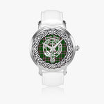 Scottish Gray Ancient Clan Tartan Crest Badge Silver Automatic Watch Size 46mm