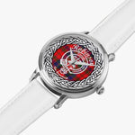 Robinson Scottish Clan Tartan Crest Badge Silver Automatic Watch Size 46mm