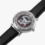 Bethune Scottish Clan Tartan Crest Badge Silver Automatic Watch Size 46mm