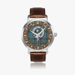 Scottish MacInnes Celtic Ring Silver Automatic Watch Size 46mm