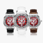Scottish Robertson Clan Tartan Crest Badge Silver Automatic Watch Size 46mm