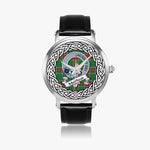 Muirhead Scottish Clan Tartan Crest Badge Silver Automatic Watch Size 46mm