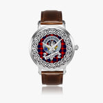 MacLachlan Scottish Clan Tartan Crest Badge Silver Automatic Watch Size 46mm