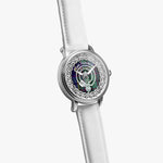 Stevenson Scottish Clan Tartan Crest Badge Silver Automatic Watch Size 46mm