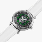 Clan MacDonald Crest & Tartan Knot Sterling Silver Unisex Automatic Watch (Silver) Size 46mm