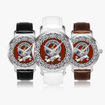 Dewar Scottish Clan Tartan Crest Badge Silver Automatic Watch Size 46mm