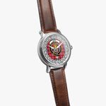 Udny Scottish Clan Tartan Crest Badge Silver Automatic Watch Size 46mm