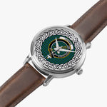 Lammie Scottish Clan Tartan Crest Badge Silver Automatic Watch Size 46mm