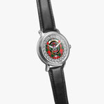 Dalzell Scottish Clan Tartan Crest Badge Silver Automatic Watch Size 46mm