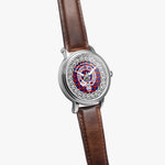 Scottish Anstruther Clan Tartan Crest Badge Silver Automatic Watch Size 46mm