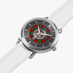 Clan MacPhail Crest & Tartan Knot Sterling Silver Unisex Automatic Watch (Silver) Size 46mm