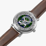 Rollo Scottish Clan Tartan Crest Badge Silver Automatic Watch Size 46mm