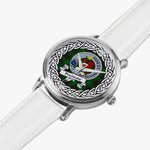 Primrose Scottish Clan Tartan Crest Badge Silver Automatic Watch Size 46mm